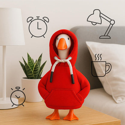 Mini Desktop Home Decor, Cute Hoodie Wearing Duck Figurine Sweatshirt Decor, Creative Gift For Home Decoration