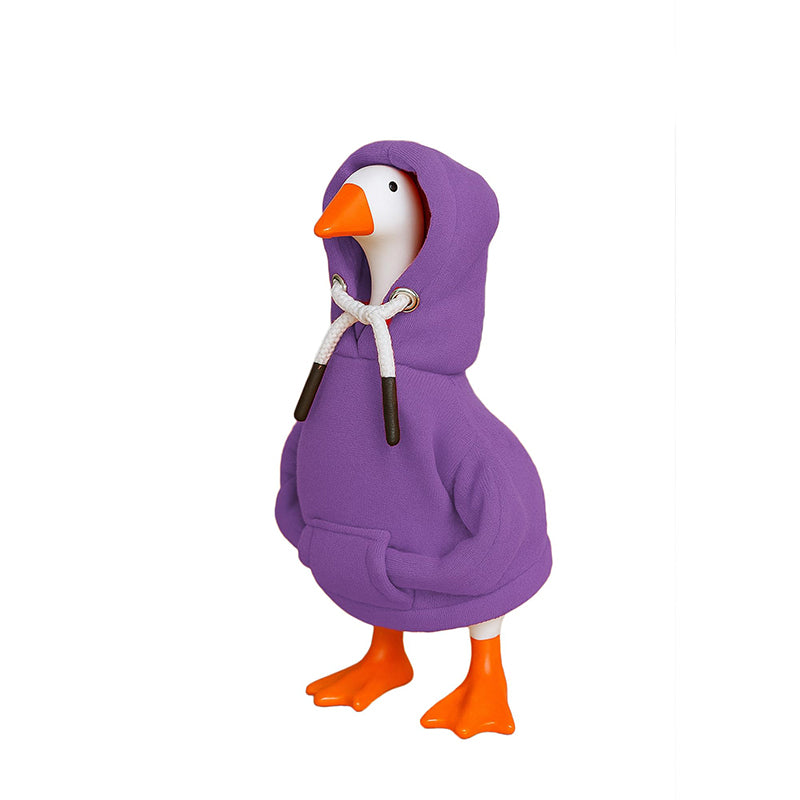 Mini Desktop Home Decor, Cute Hoodie Wearing Duck Figurine Sweatshirt Decor, Creative Gift For Home Decoration