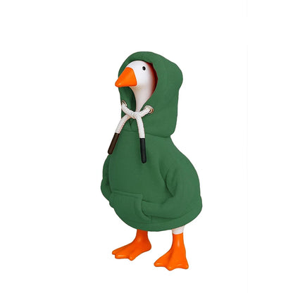 Mini Desktop Home Decor, Cute Hoodie Wearing Duck Figurine Sweatshirt Decor, Creative Gift For Home Decoration