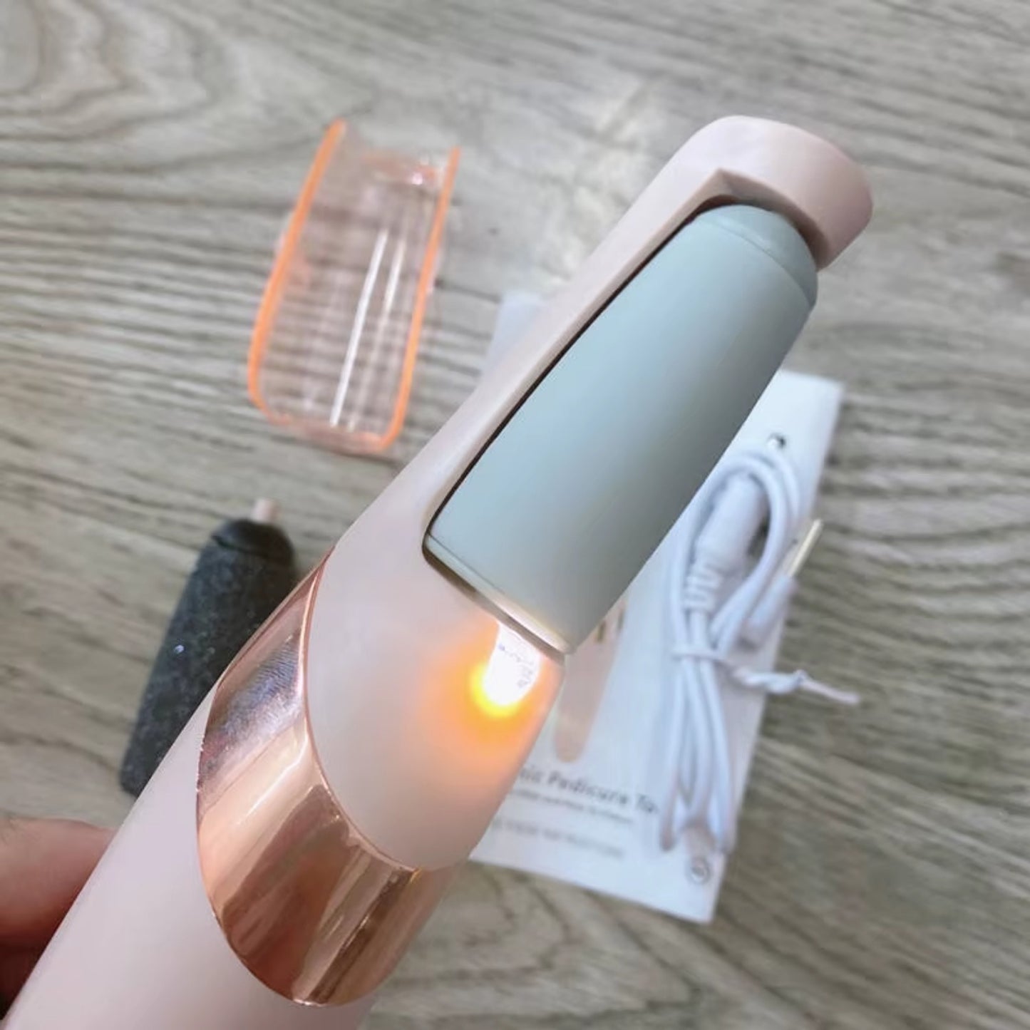 Cordless Electric Foot File Rechargeable Callus Remover For Dry Coarse Skin Men And Women 3
