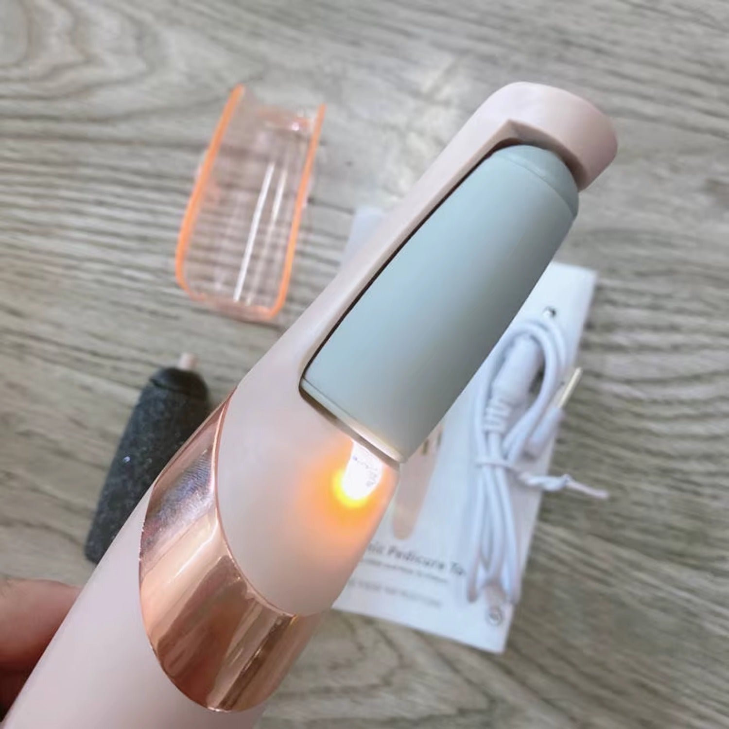 Cordless Electric Foot File Rechargeable Callus Remover For Dry Coarse Skin Men And Women 3