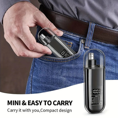 Portable Mini Compact Design With Fast Charge USB Rechargeable Nose  Ear Hair Trimmer For Men 1