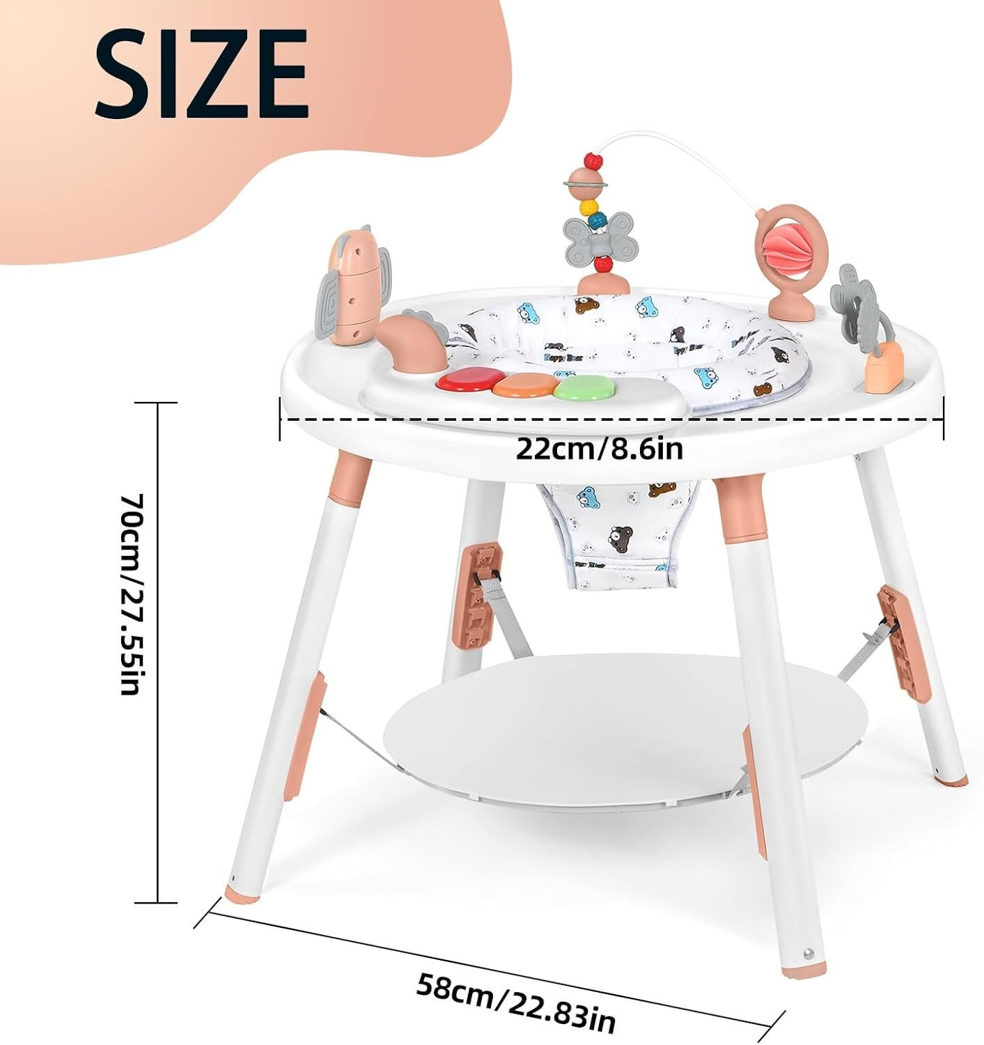 Baby Activity Center Rotating Seat Detachable Toys For Toddler Development And Fun 4