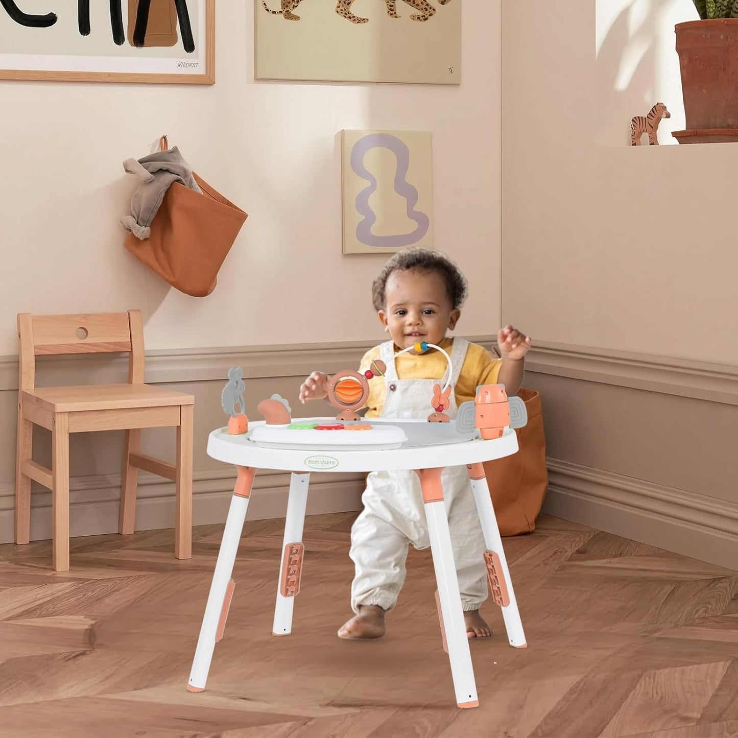 Baby Activity Center Rotating Seat, Detachable Toys for Toddler Development and Fun