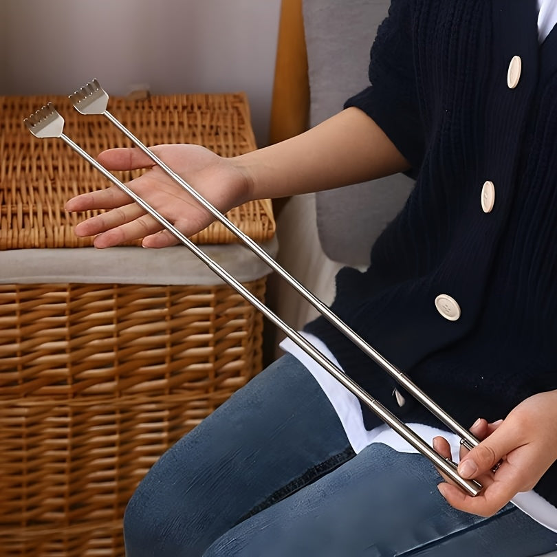 Extendable Back Scratcher For Men Portable Telescopic Metal Back Hand Massager Birthday Christmas G 3