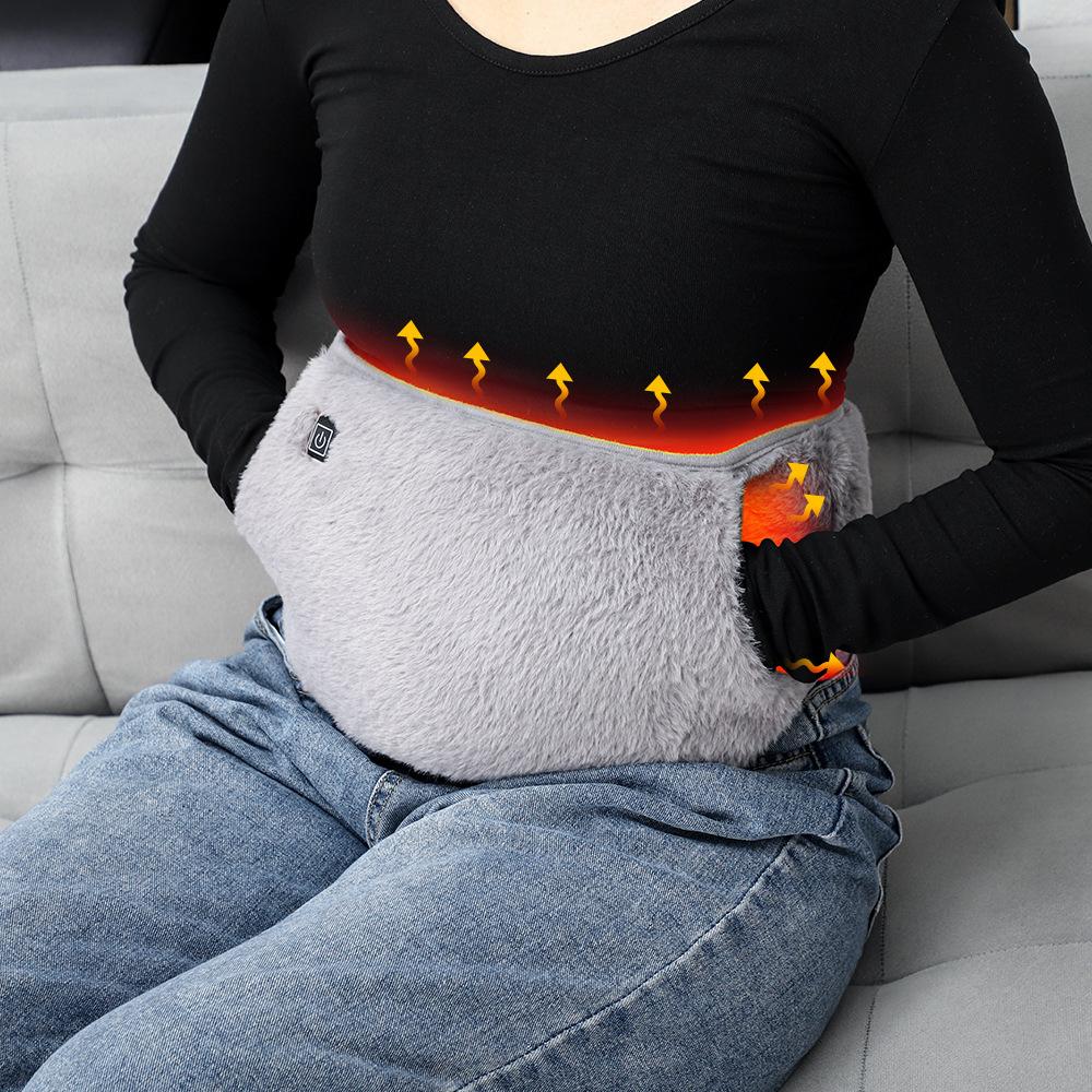USB Rechargeable Hand Waist Warmer, Electric Heating Belt, Temperature Control Settings for Menstrual Pain Relief