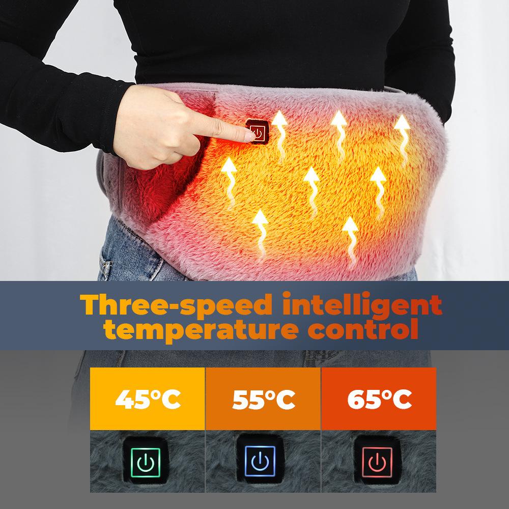 USB Rechargeable Hand Waist Warmer Electric Heating Belt Temperature Control Settings For Menstrual 3