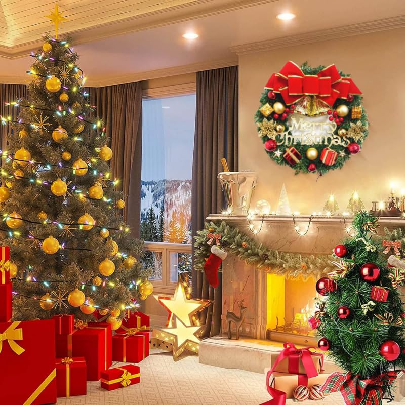 Exquisite Handmade Christmas Wreath HighQuality Door Hanging Simulation Home Decor For Window 4