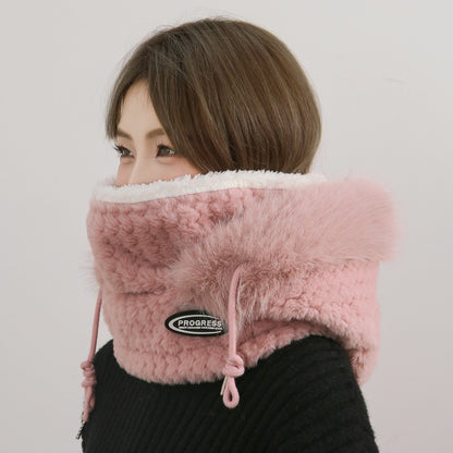 Windproof Thermal Plush Hat For Women Autumn Winter Hood Scarf And Mask Thick Ear Protection For Ou 3