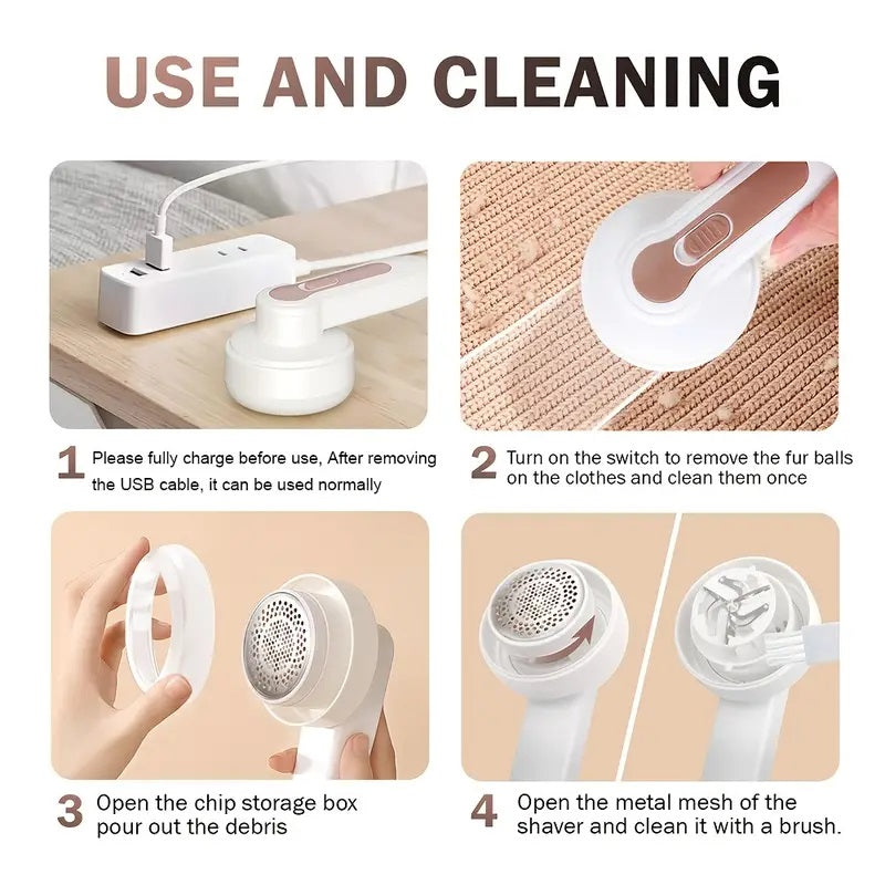 Portable Shaver And Rechargeable Electric Hair Remover For Clothes Furniture And Carpets 2