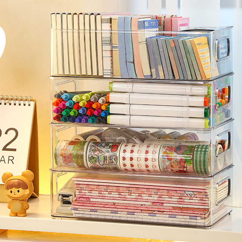 Acrylic Storage Box Desktop Cosmetics Organizer Transparent Plastic Box Household Facial Mask Skin  1