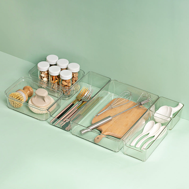Acrylic Storage Box Desktop Cosmetics Organizer Transparent Plastic Box Household Facial Mask Skin  3