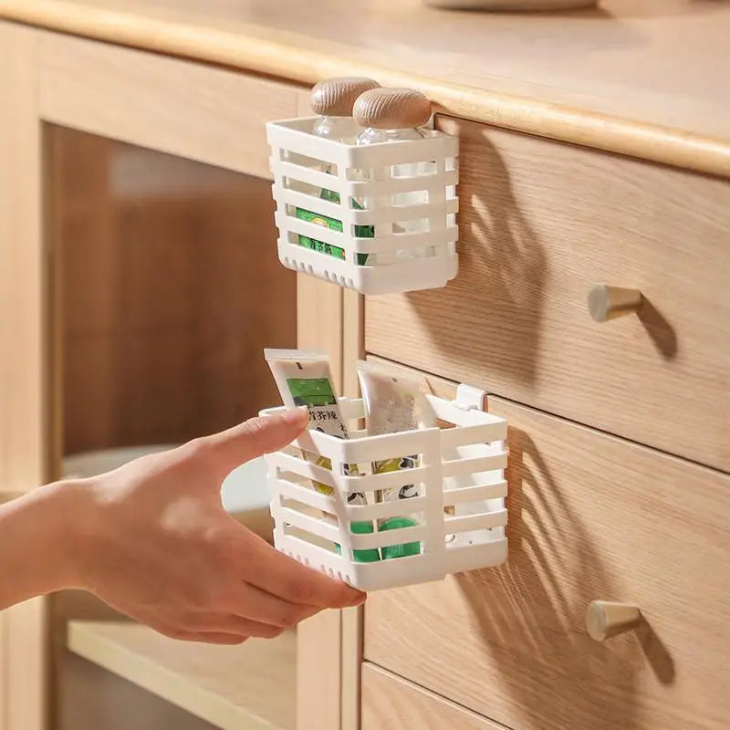 Small Item Storage Case Kitchen Telescopic Sink Drain Hanging Storage Box For Refrigerator Side Doo 3