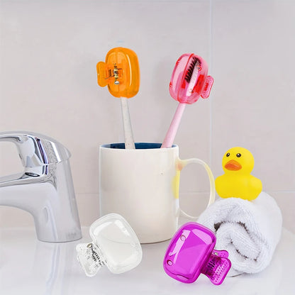 Protective Toothbrush Pod Case Travel Toothbrush Head Covers Portable Plastic Clip For Travel 3