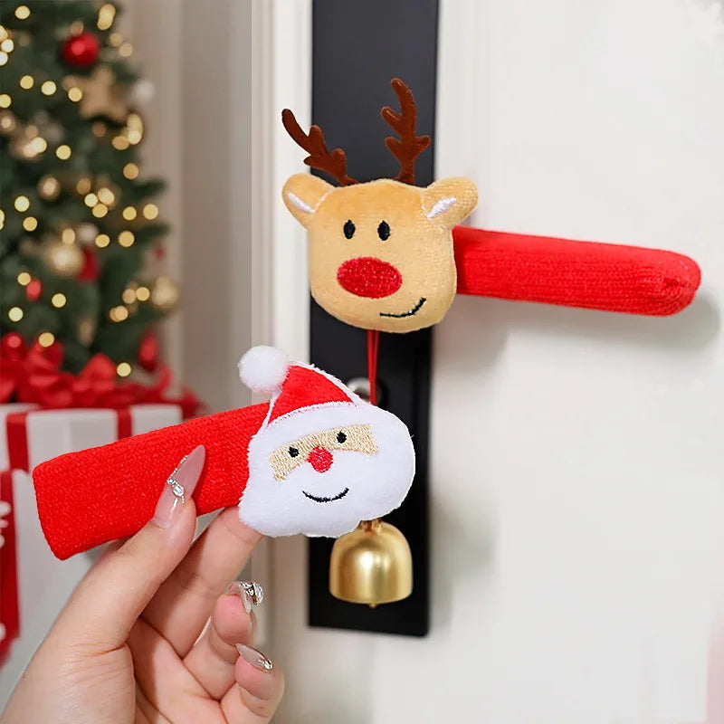 Santa Claus Christmas Door Handle Covers, Festive Door Handle Covers, Xmas Holiday Decor, Christmas Decoration