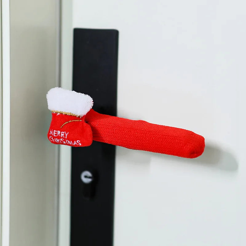 Santa Claus Christmas Door Handle Covers Festive Door Handle Covers Xmas Holiday Decor Christmas De 3