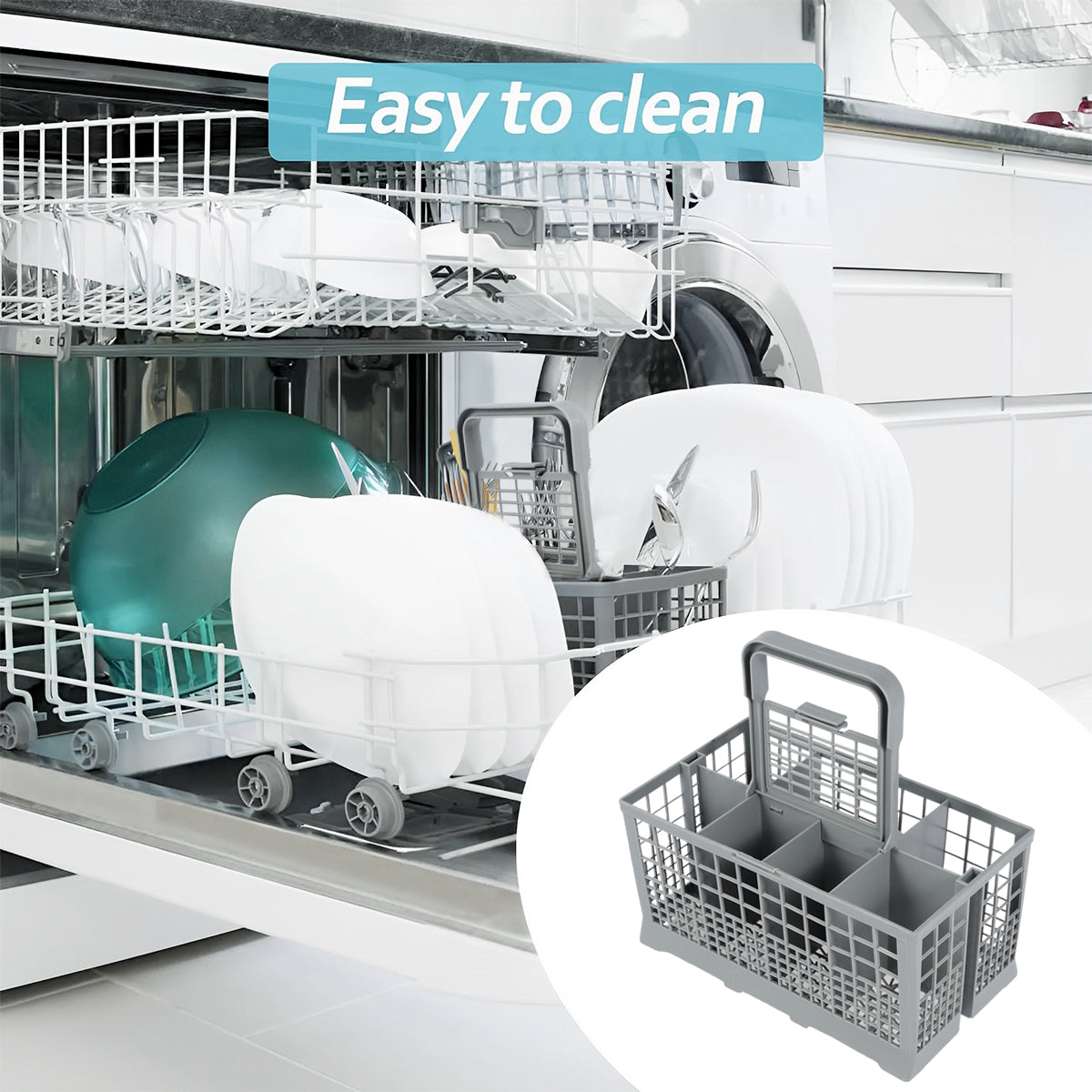 Multifunctional Dishwasher Basket Universal Foldable Cutlery Holder Knife And Fork Storage Accessor