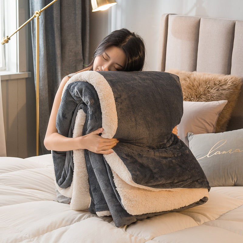 Wool Throw Blanket Winter Bed Blankets Queen Duvet Cover 1