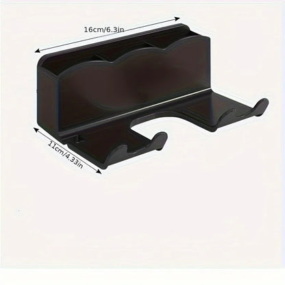 Non Perforated Wall Mounted Bathroom Bracket Hair Dryer Storage Rack Bathroom Air Duct Holder 4