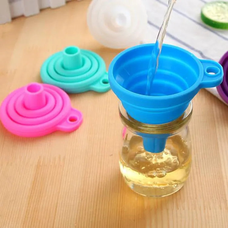 Portable Silicone Collapsible Mini Funnel For Fuel Oil Beer And Kitchen Use 1