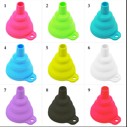 Portable Silicone Collapsible Mini Funnel For Fuel Oil Beer And Kitchen Use 2