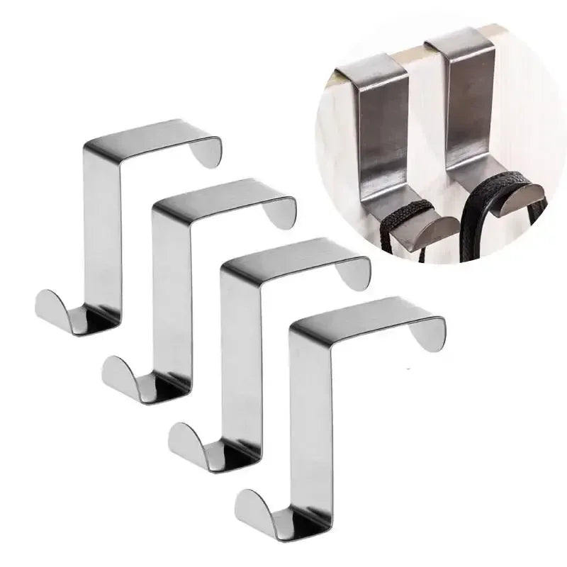 Z Shaped Stainless Steel Bathroom Cabinet Hook, Home Kitchen Accessories Organizer, Rear Hanger Keychain Coat Hook Tool