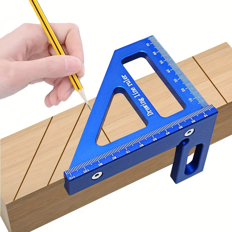 Woodworking Square Protractor Carpenter Square Aluminum Miter Triangle Multi Angle Measuring Ruler  2