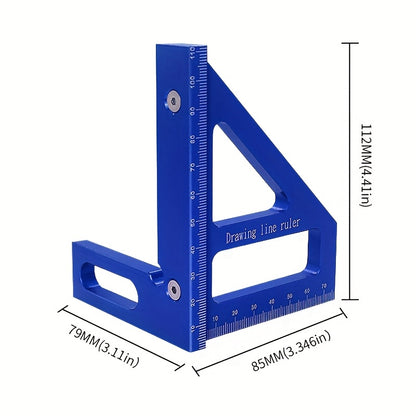 Woodworking Square Protractor Carpenter Square Aluminum Miter Triangle Multi Angle Measuring Ruler  5
