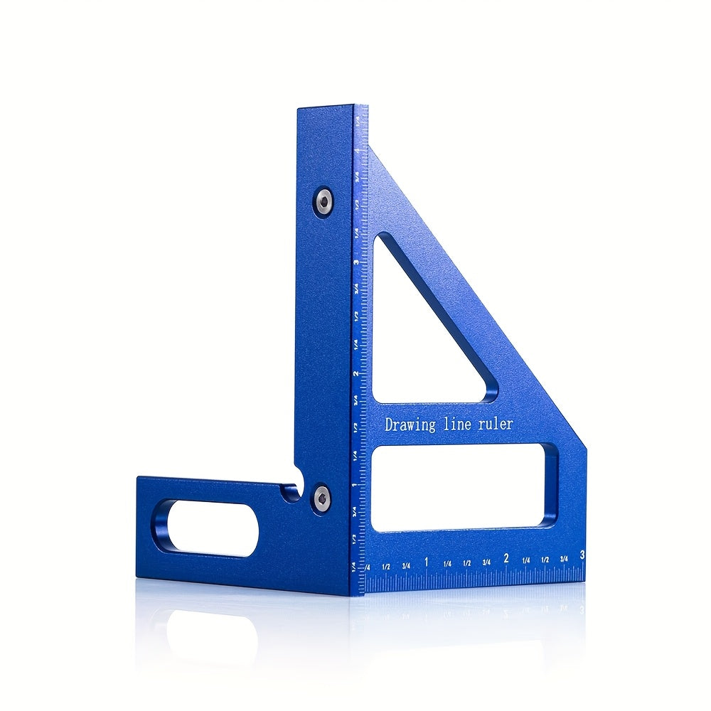 Woodworking Square Protractor Carpenter Square Aluminum Miter Triangle Multi Angle Measuring Ruler  6