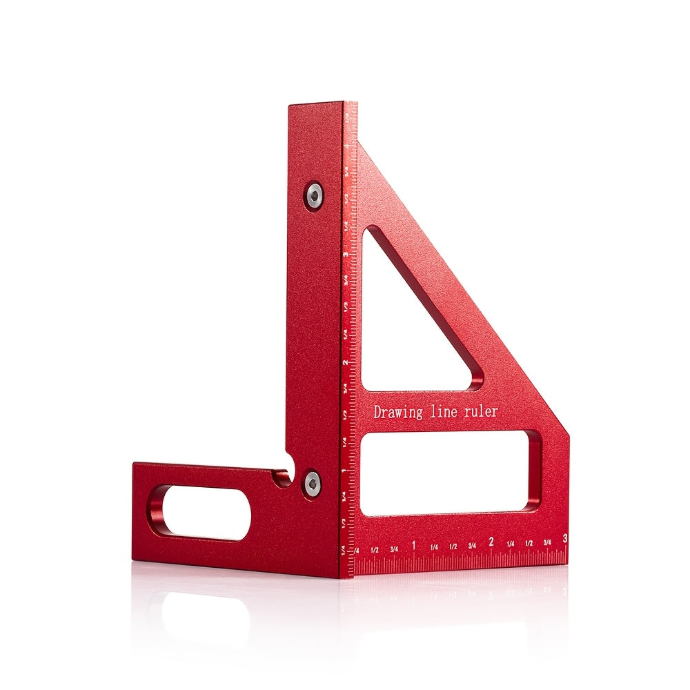 Woodworking Square Protractor Carpenter Square Aluminum Miter Triangle Multi Angle Measuring Ruler  7