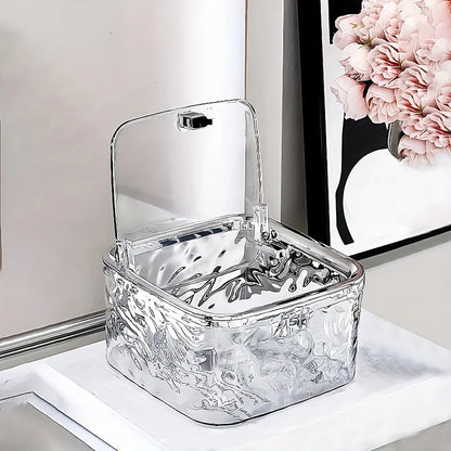 Clear Acrylic Hair Accessories Organizer Storage Box for Headbands, Bows, Cotton Swabs, Bathroom Organization