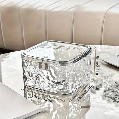 Clear Acrylic Hair Accessories Organizer Storage Box For Headbands Bows Cotton Swabs Bathroom Organ