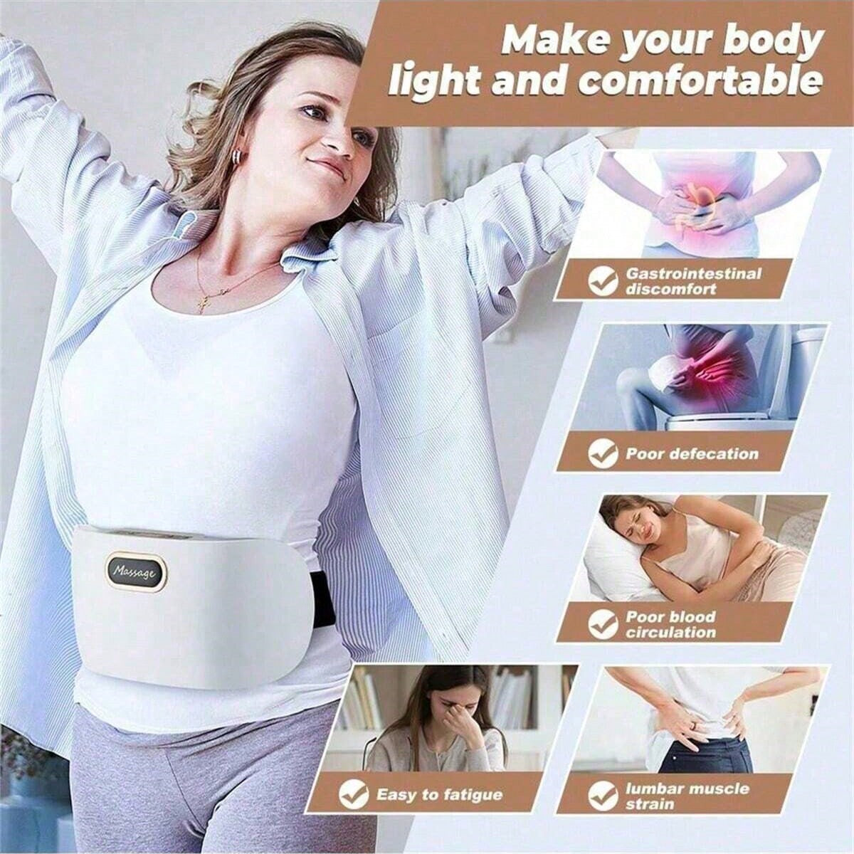 Electric Abdominal Massager Deep Knee And Abdominal Instruments For Health Care Vibrating Body Mass 3