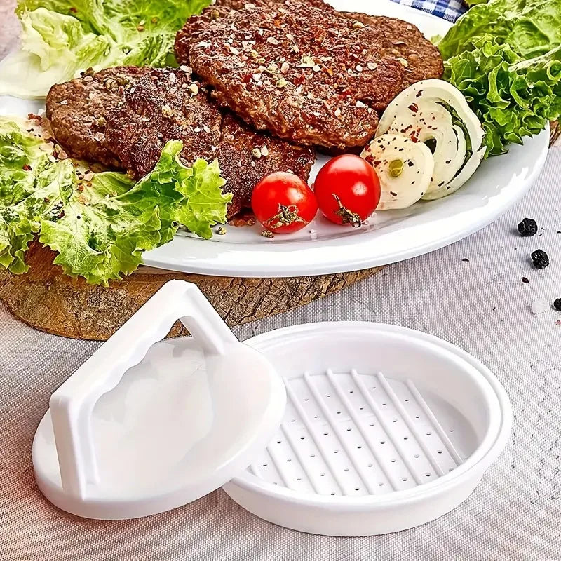 Meat Patty Press Kitchen Tool, Plastic Burger Maker Mould for Grill & BBQ