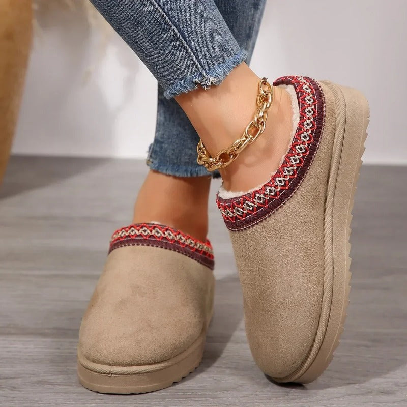 Cashmere Warm Uggs Winter New Heelless Half Mop With Thick Sole 1