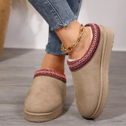 Cashmere Warm Uggs Winter New Heelless Half Mop With Thick Sole 1