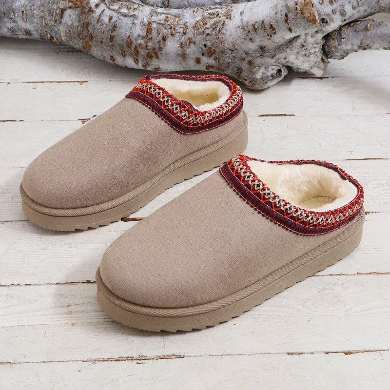 Cashmere Warm Uggs Winter New Heelless Half Mop With Thick Sole 4