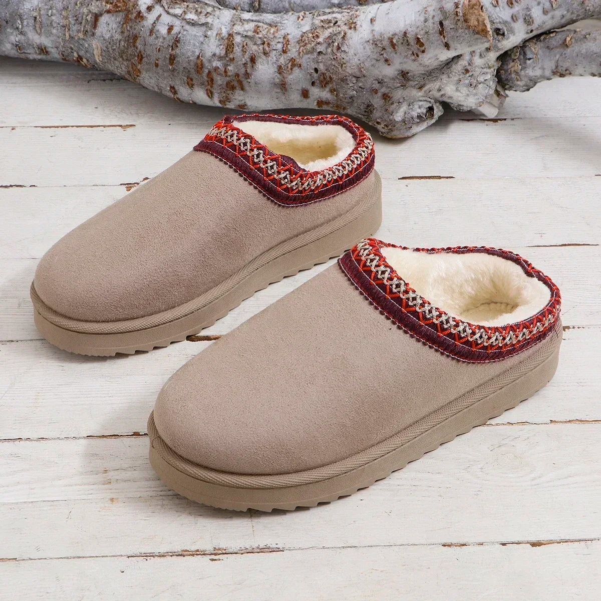 Cashmere Warm Uggs Winter New Heelless Half Mop With Thick Sole 8