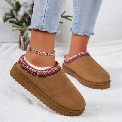 Cashmere Warm Uggs Winter New Heelless Half Mop With Thick Sole 7