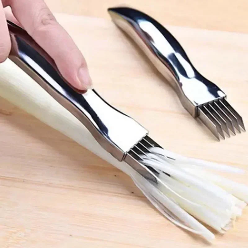Scallion Shredder Knife, Stainless Steel Graters, Kitchen Slicer, Vegetable Cutter, Multi-Purpose Scallion Cutter, Shred