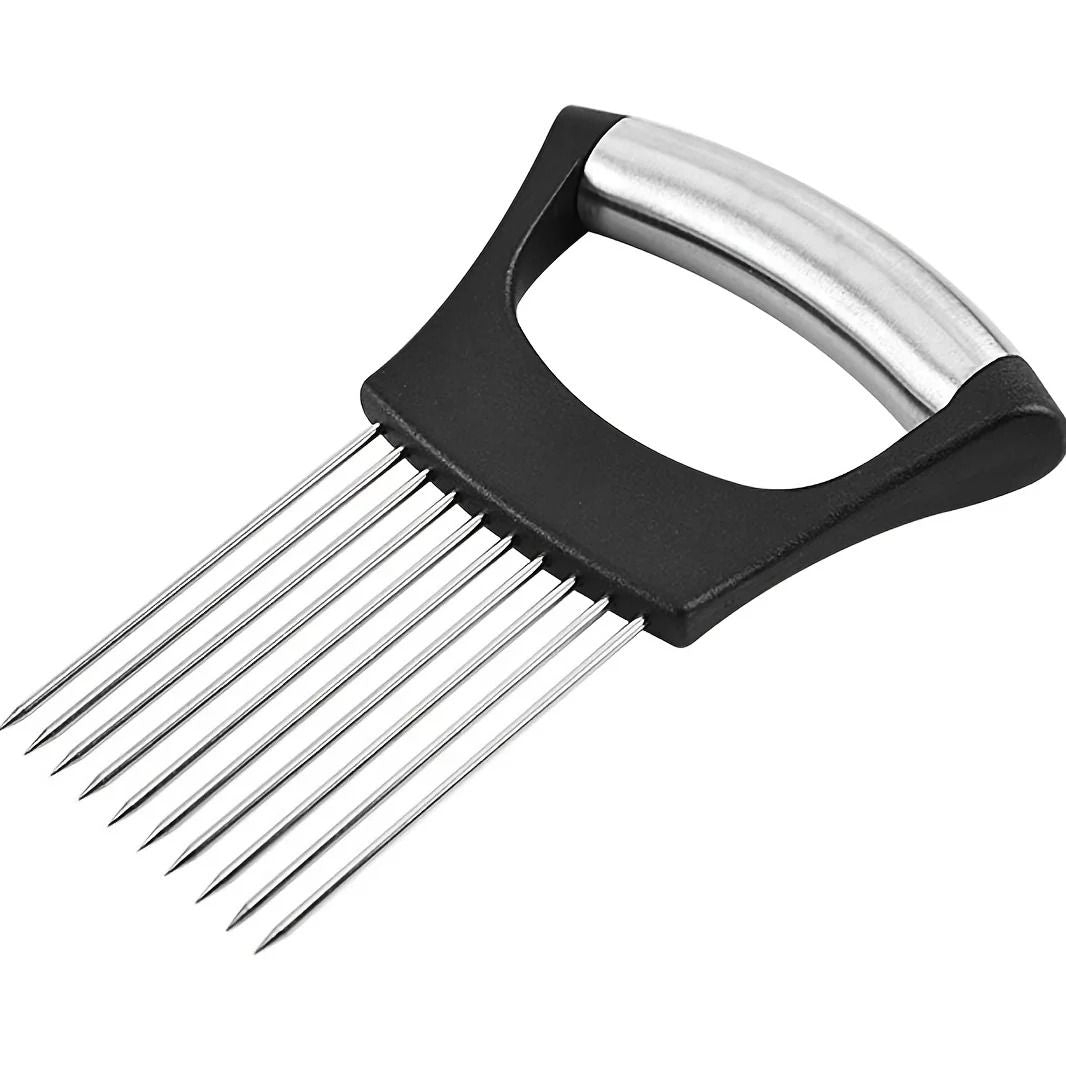 Stainless Steel Onion Slicer Holder And Vegetable Cutting Guide 5