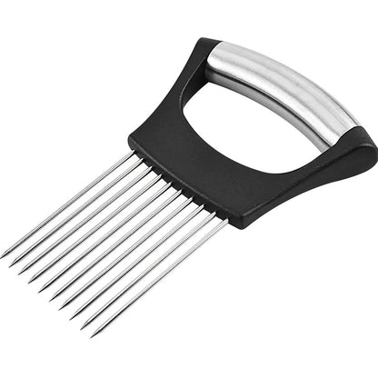 Stainless Steel Onion Slicer Holder And Vegetable Cutting Guide 5