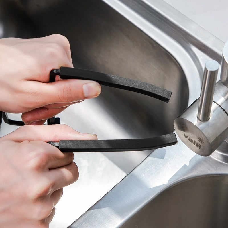 Kitchen Sink Drying Holder Metal Sink Rack Wall Sucker Soap Storage Dish Cloth Shelf Organizer 1