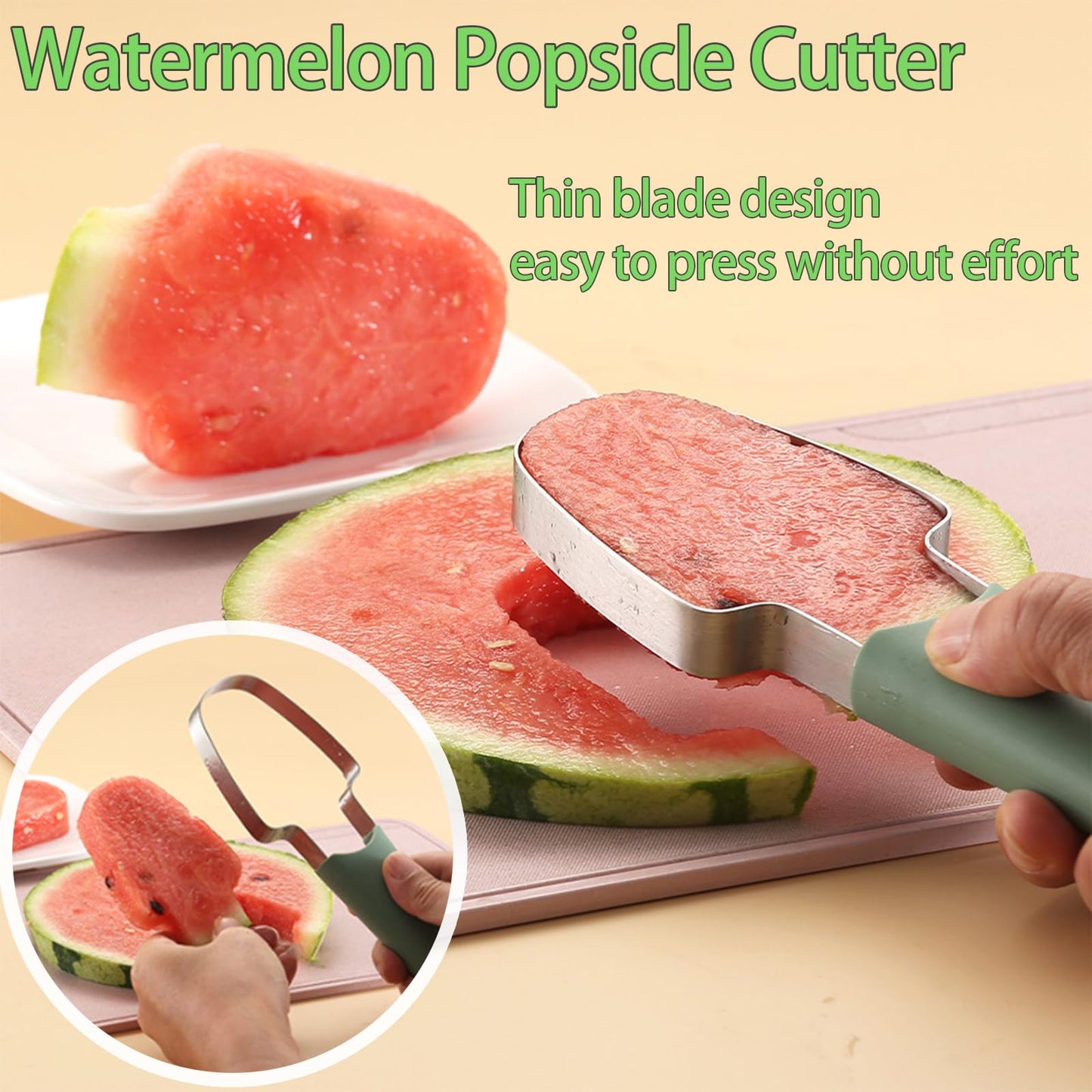 Watermelon Windmill Cutter Set, Summer Fruit Fork Knife Slicer, Stainless Steel Tool for Easy Cutting at Home