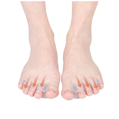 Two Hole Toe Separator Silicone Gel Straightener For Foot Care 2