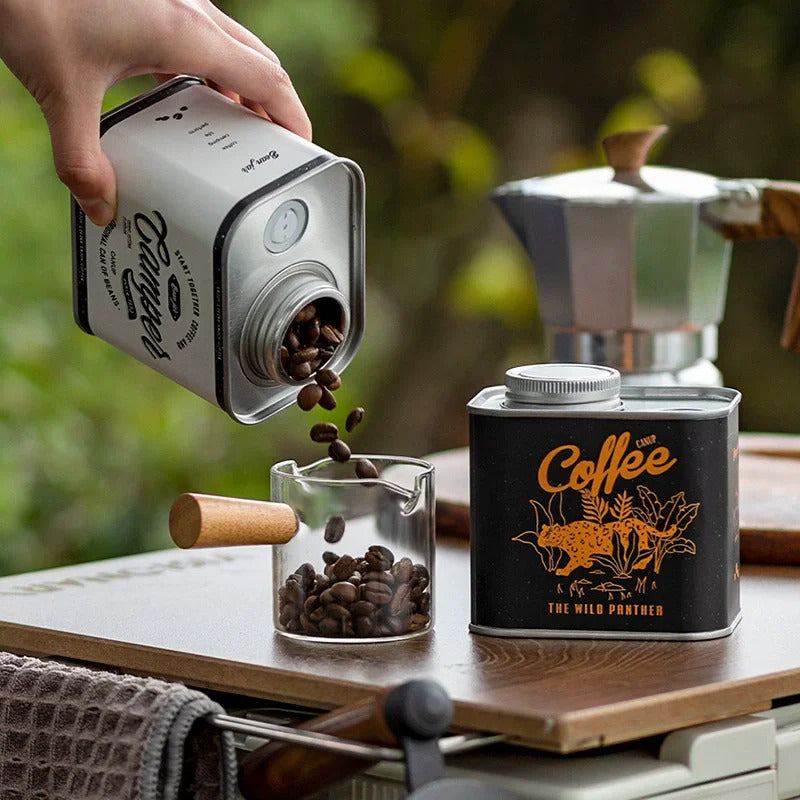 Household Kitchen Storage Jar, Sealed Coffee Bean Moisture Proof Jar, Outdoor Camping Fresh Keeping Coffee Jar