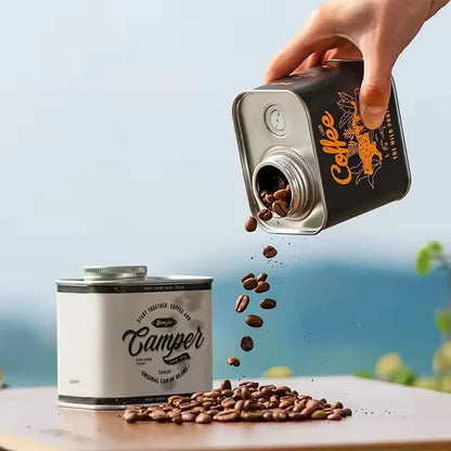 Household Kitchen Storage Jar, Sealed Coffee Bean Moisture Proof Jar, Outdoor Camping Fresh Keeping Coffee Jar