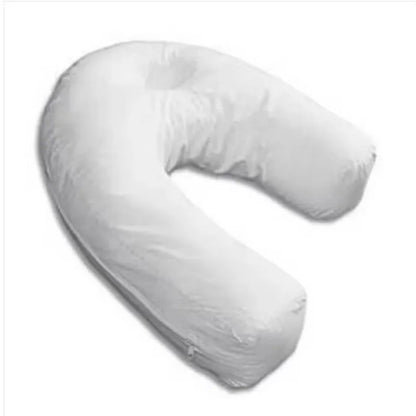 Contour Pillow for Side Sleepers, U Shape Neck & Back Pillow with Ear Hole for Comfort