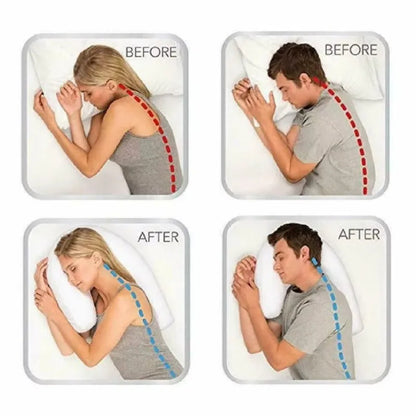 Contour Pillow For Side Sleepers U Shape Neck  Back Pillow With Ear Hole For Comfort 3
