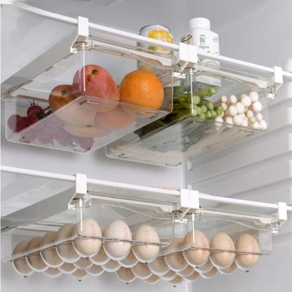 Refrigerator Drawer Style Food Storage Box, Sliding Plastic Cooking Container, Fruit Packaging Machine Shelf Support